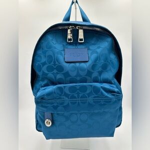 NWT Coach Small Backpack in Nylon Style 35033, Bright Mineral Color.